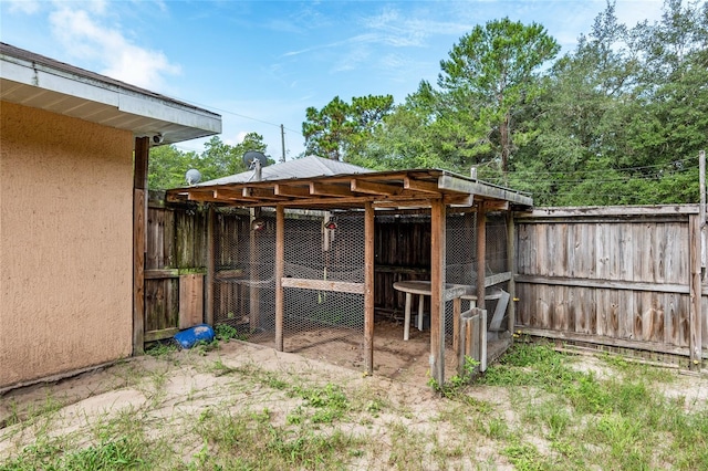 view of outdoor structure