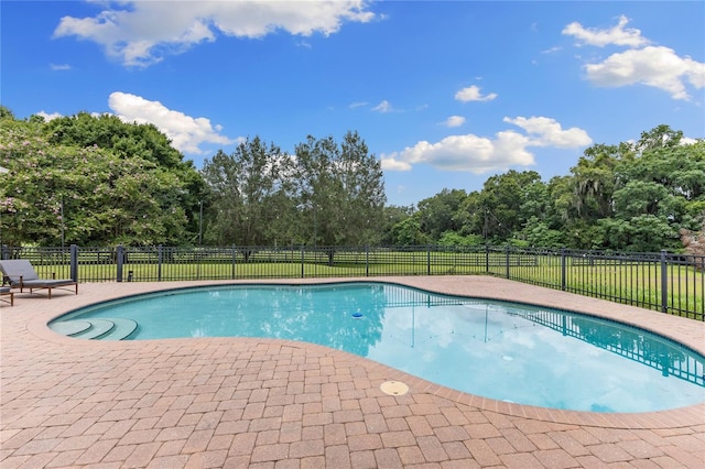 view of pool with a patio area