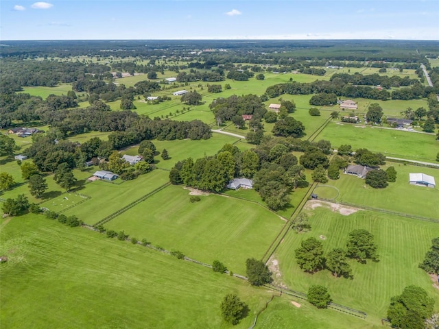 drone / aerial view with a rural view