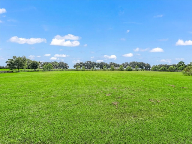 view of yard featuring a rural view