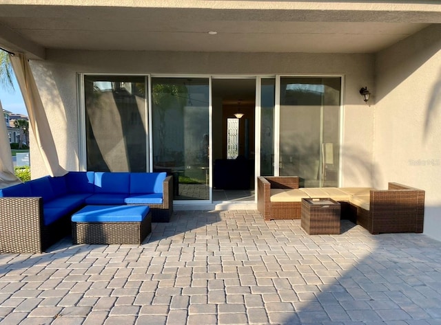 view of patio with outdoor lounge area