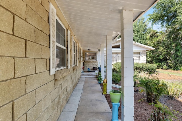 view of patio / terrace with a porch