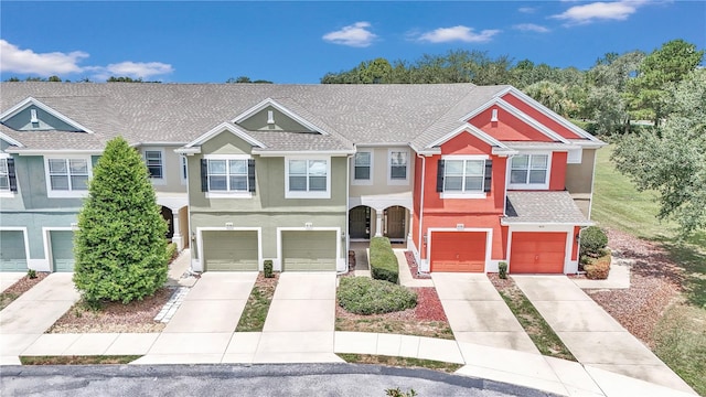 view of property with a garage