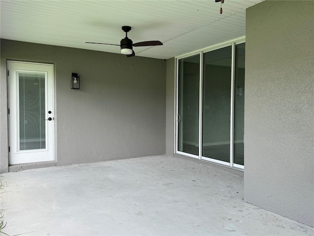 view of patio / terrace with ceiling fan