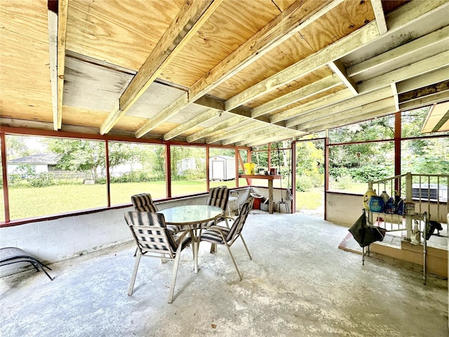 view of sunroom