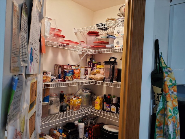 view of pantry