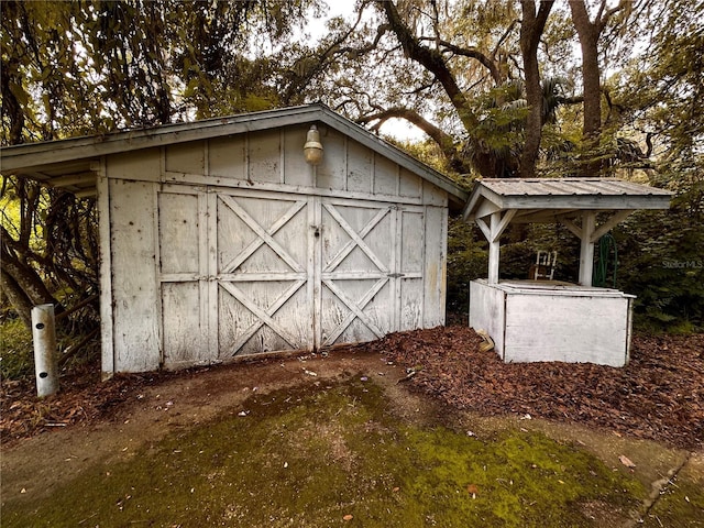 view of shed