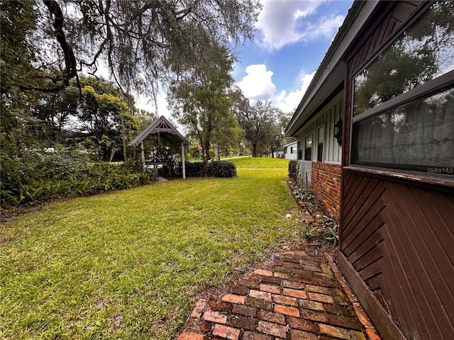 view of yard featuring a gazebo