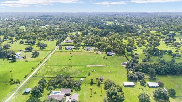 drone / aerial view featuring a rural view