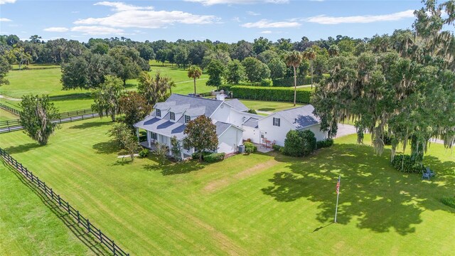 drone / aerial view featuring a rural view