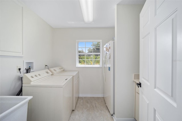 laundry room with washer and dryer and sink