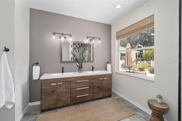 bathroom featuring vanity