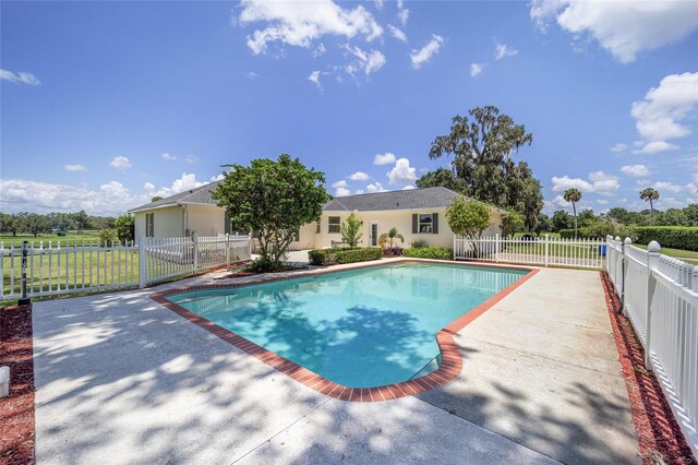 view of pool featuring a patio area