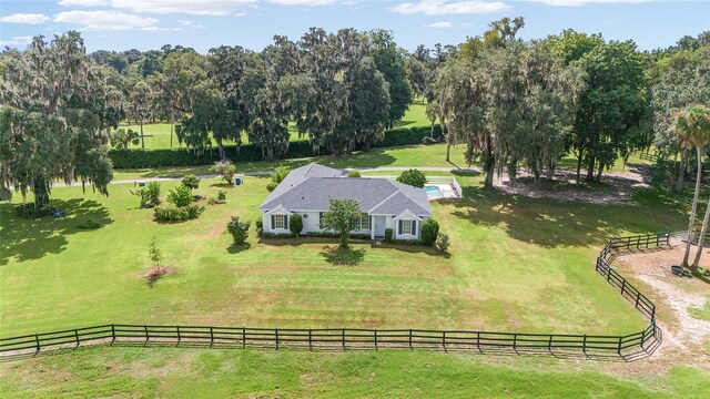 bird's eye view featuring a rural view