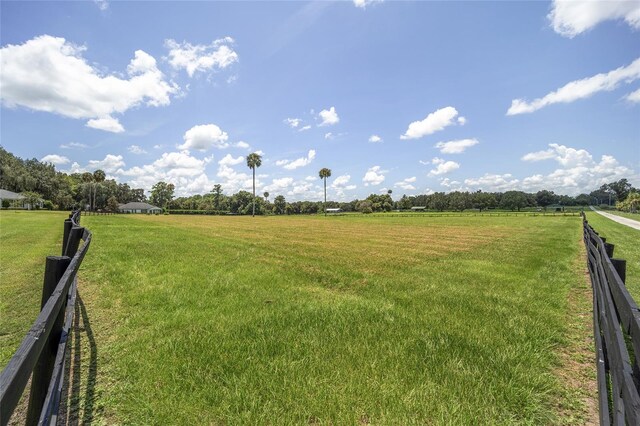 view of yard featuring a rural view