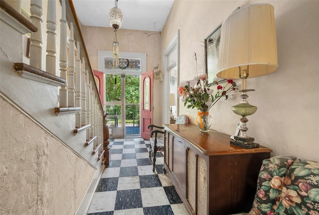 view of tiled foyer