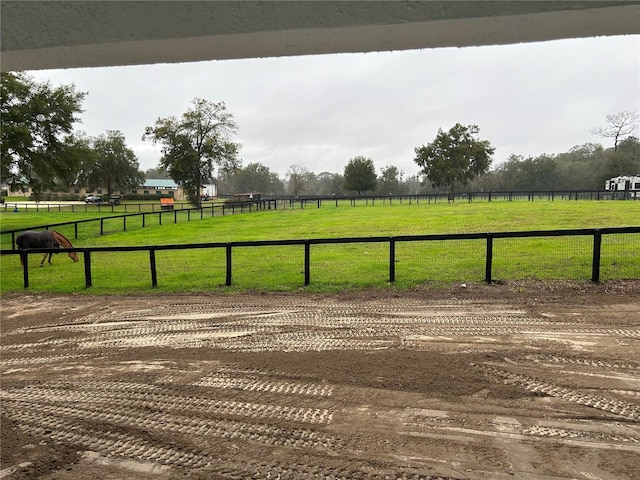 exterior space featuring a rural view