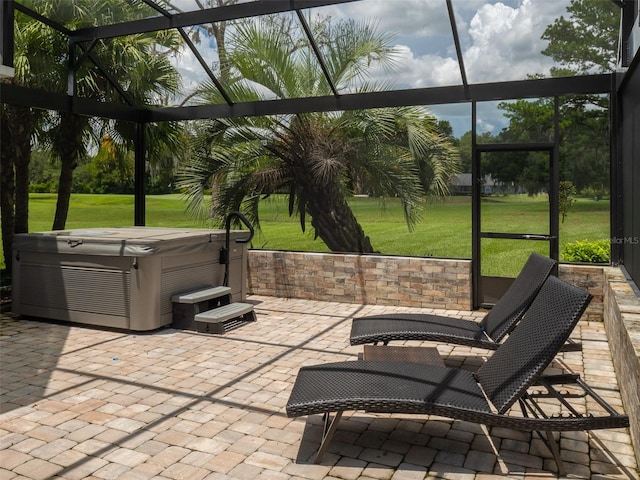 view of sunroom