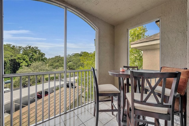 view of sunroom / solarium