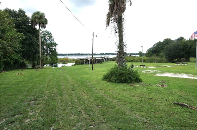 view of home's community with a yard