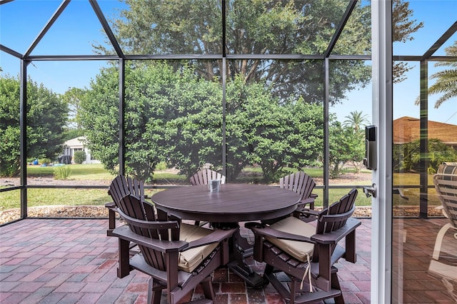 view of sunroom