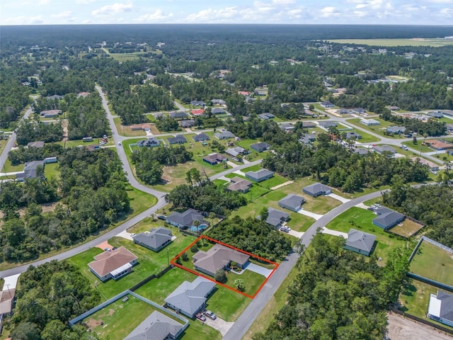 birds eye view of property featuring a residential view