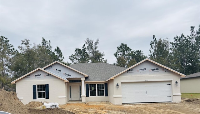 view of front facade featuring a garage