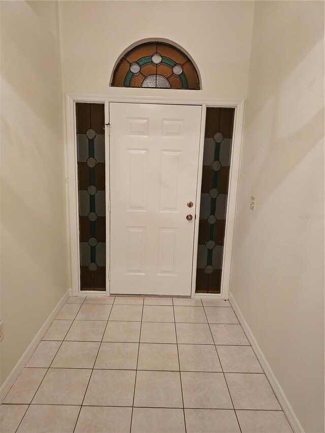 view of tiled entryway