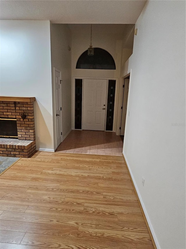 interior space featuring high vaulted ceiling