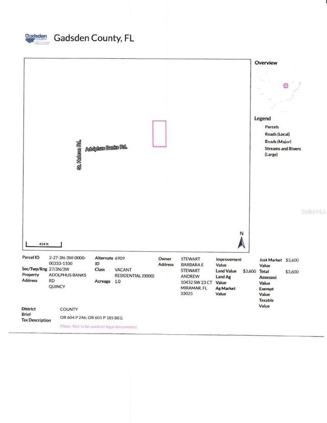 0 Adolphus Banks Rd, Quincy FL, 32352 land for sale