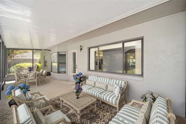 view of sunroom / solarium