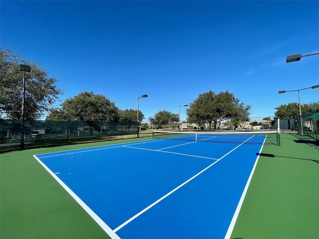 view of tennis court