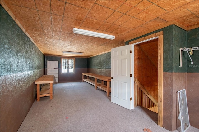 interior space with carpet flooring