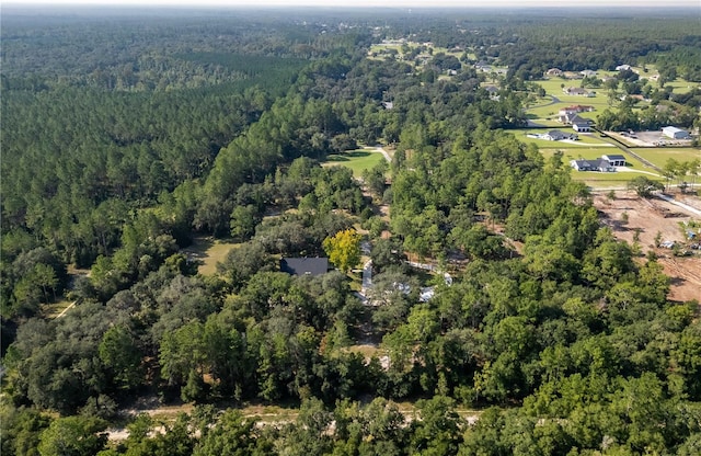 aerial view with a forest view