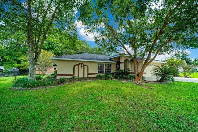 view of front of house with a front yard