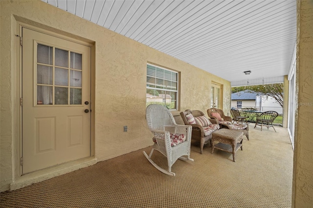 view of patio featuring outdoor dining space