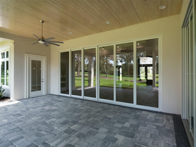 view of patio / terrace with ceiling fan