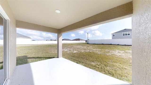 view of yard with a patio