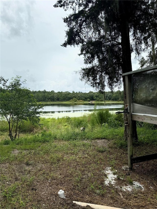 view of yard featuring a water view