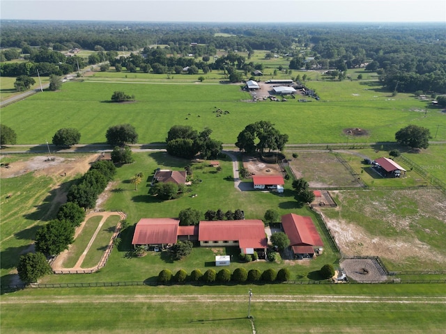 bird's eye view featuring a rural view