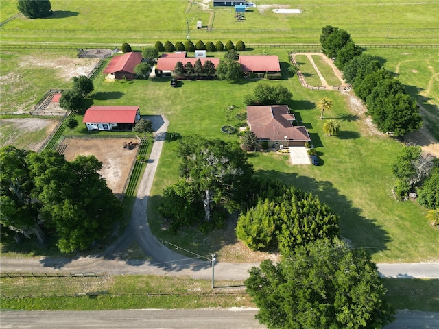 drone / aerial view featuring a rural view