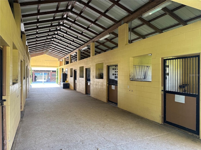 view of horse barn