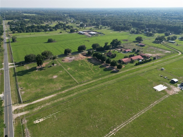 drone / aerial view featuring a rural view