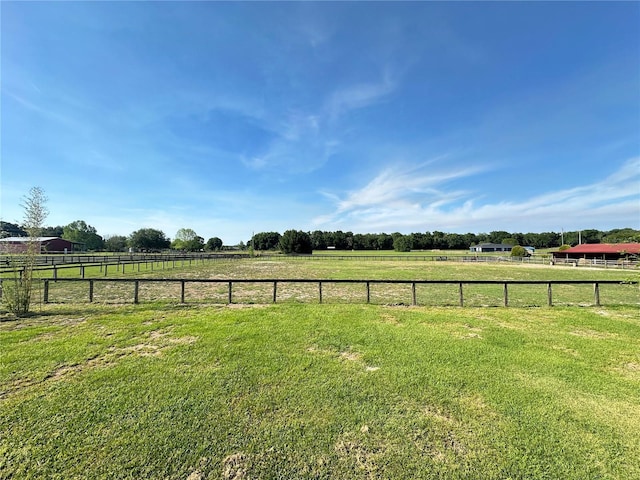 view of yard featuring a rural view