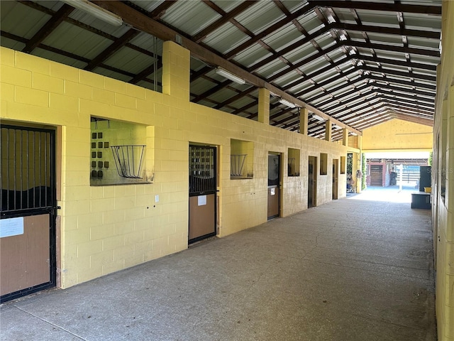 view of horse barn