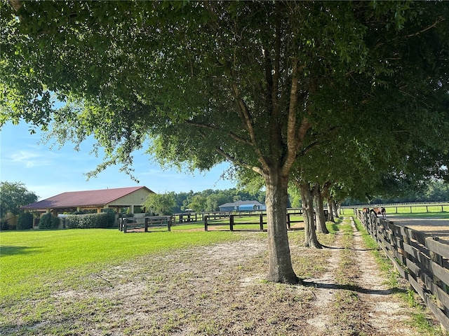 view of home's community with a rural view