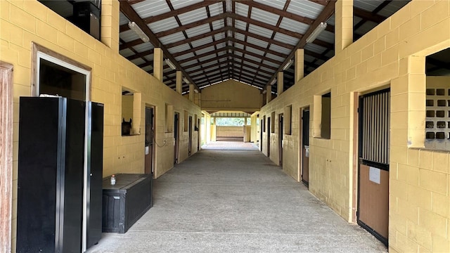 view of horse barn