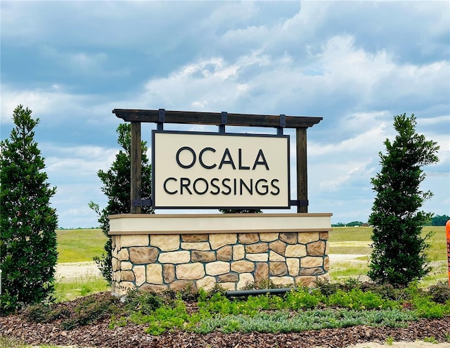 view of community sign