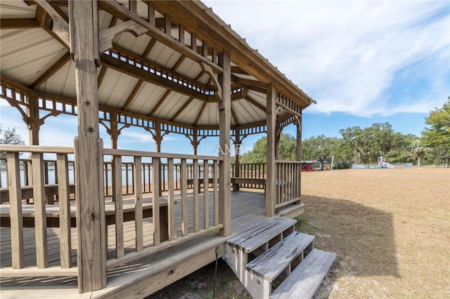 surrounding community with a gazebo