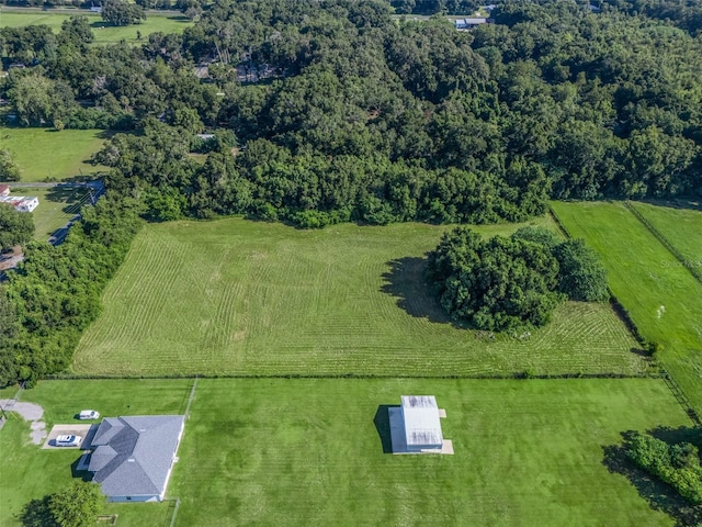 aerial view featuring a rural view